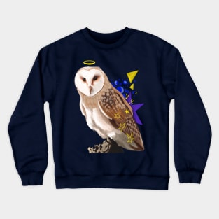 Holy Realistic Barn Owl With Stars Crewneck Sweatshirt